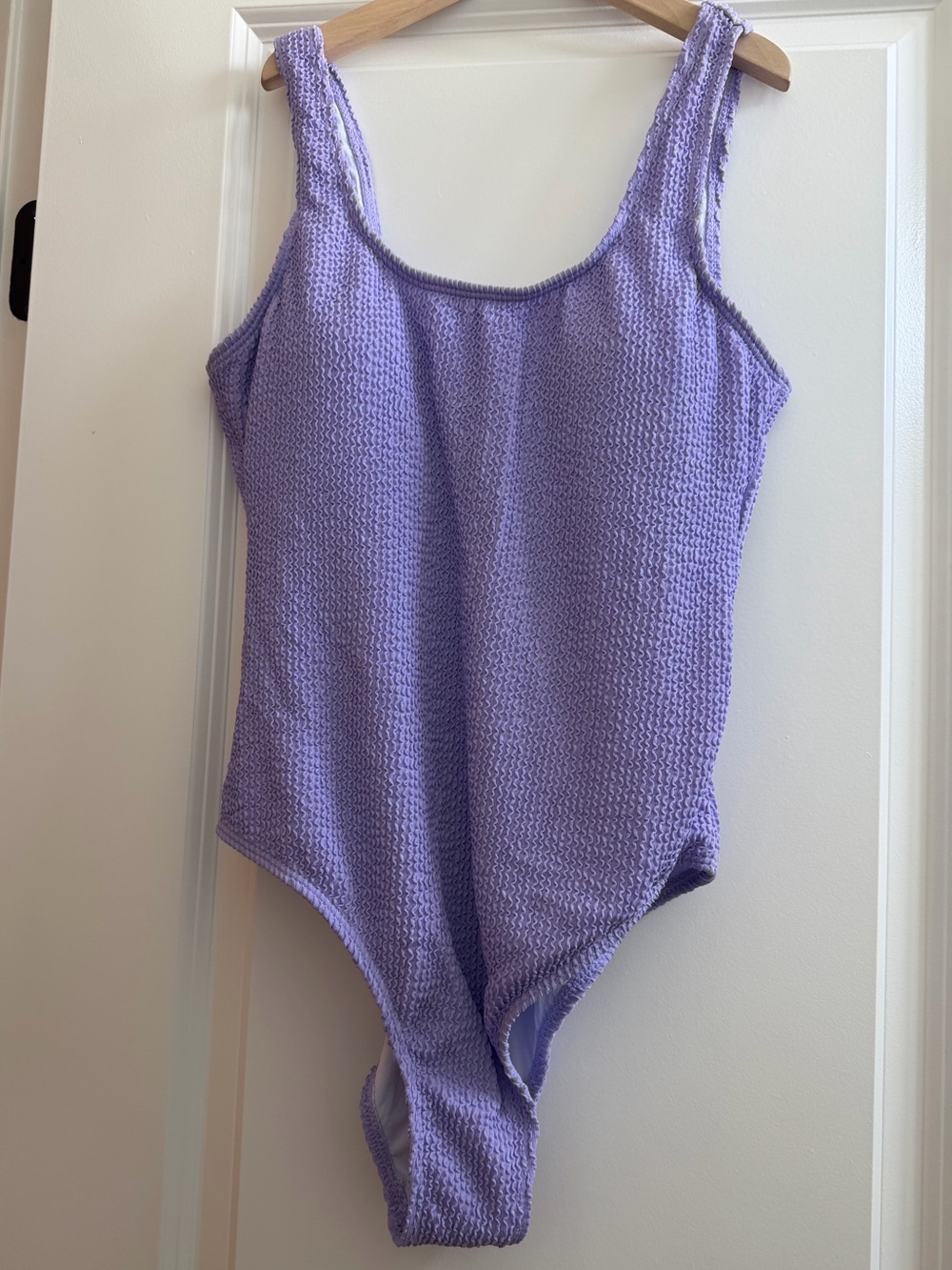 Lilac Textured One-Piece Swimsuit